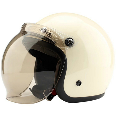 台湾evo象牙白摩托车头盔冬季