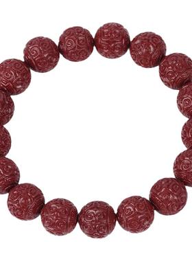 天然朱砂手串男士女款回纹珠