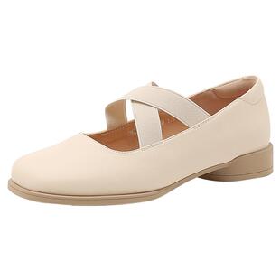 大东女鞋芭蕾舞鞋女外穿2026春季新款软底浅口玛丽珍鞋平底鞋0600