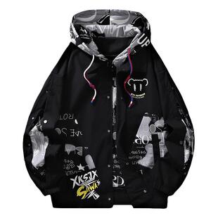 外套男春秋季潮流夹克痞帅气休闲上衣服秋冬新款褂子潮牌冲锋风衣