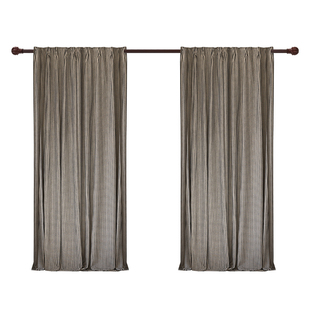 法式小香风窗帘卧室高级感黑白小格子新款雪尼尔遮光客厅轻奢高档