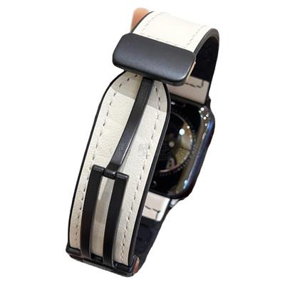 适用watchS11新硅胶加真皮磁吸扣