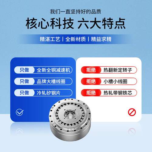 万鑫精工中空手臂伺服谐波机器人专用全速比谐波减速机高精度批发