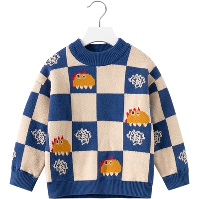 针织衫衣潮冬款男童毛衣加绒加厚