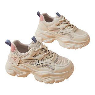 女童鞋子2026春秋新款儿童运动鞋小女孩软底中大童网面透气老爹鞋