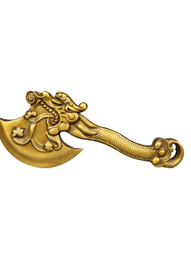 黄铜家居桌面摆件龙头斧子