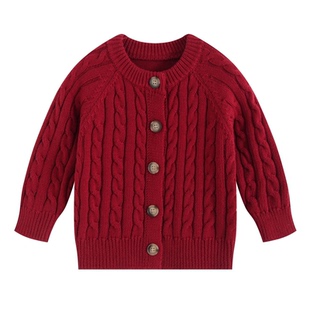 英国NEXT SKK婴幼儿拜年服针织套装春秋冬开衫毛衣周岁宝宝新年服