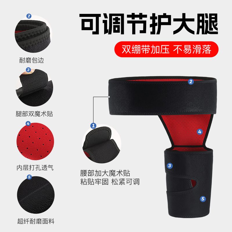 跨境专供健身护腿腹股沟带护具带臀肌肉护防拉伤护举重大腿