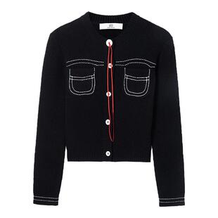 【商场同款】HPLY荷比俪2025春季新款女短款含山羊绒绵羊毛短外套