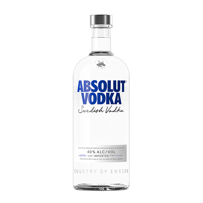 【于适同款】ABSOLUT绝对伏特加酒原味1000ml瑞典进口洋酒基酒