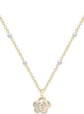 法式山茶花项链女高级感