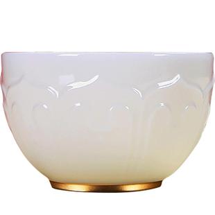 匠仙徐建勇羊脂玉主人杯单杯男士单个高端个人专用陶瓷茶杯高档