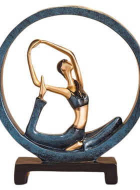 简约瑜伽女孩美人鱼客厅装饰摆件