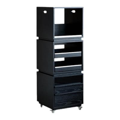 EvitaHome旋转书架实木客厅简约落地书柜轻奢高级客厅收纳展示架