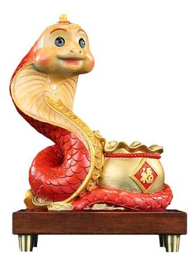 黄铜《灵蛇献宝》生肖蛇年吉祥物