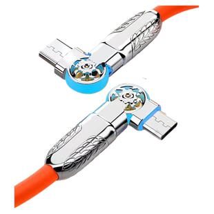 180°双头旋转/120w加粗双typec超级快充数据线pd闪充手机游戏弯头充电线适用于苹果iPhone华为小米荣耀oppo