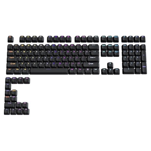 纯黑侧刻PBT透光渐变原厂机械键盘键帽68/98/108键迈从G87 K87S