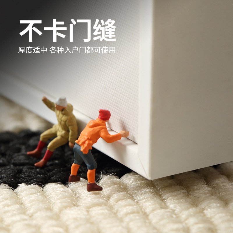 新款入户门地垫家用轻奢进门除尘脚垫丙纶圈绒编织地毯卧室床边毯