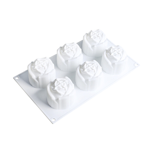 鱼蓉玫瑰花模具荷花鱼茸冰粉酒店创意布丁摆盘造型白凉粉烘焙磨具