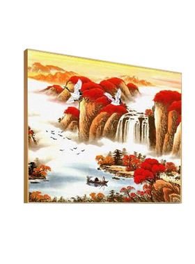 招财客厅国画山水画画世纪山水画