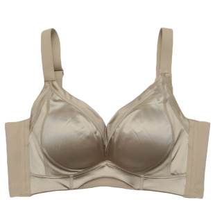 博尔爽内衣女小胸加厚聚拢上托无钢圈调整型光面文胸罩3351AB通杯