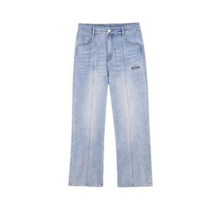 INXXStandby 时尚潮流牛仔裤男中线拼缝直筒长裤宽松阔腿裤