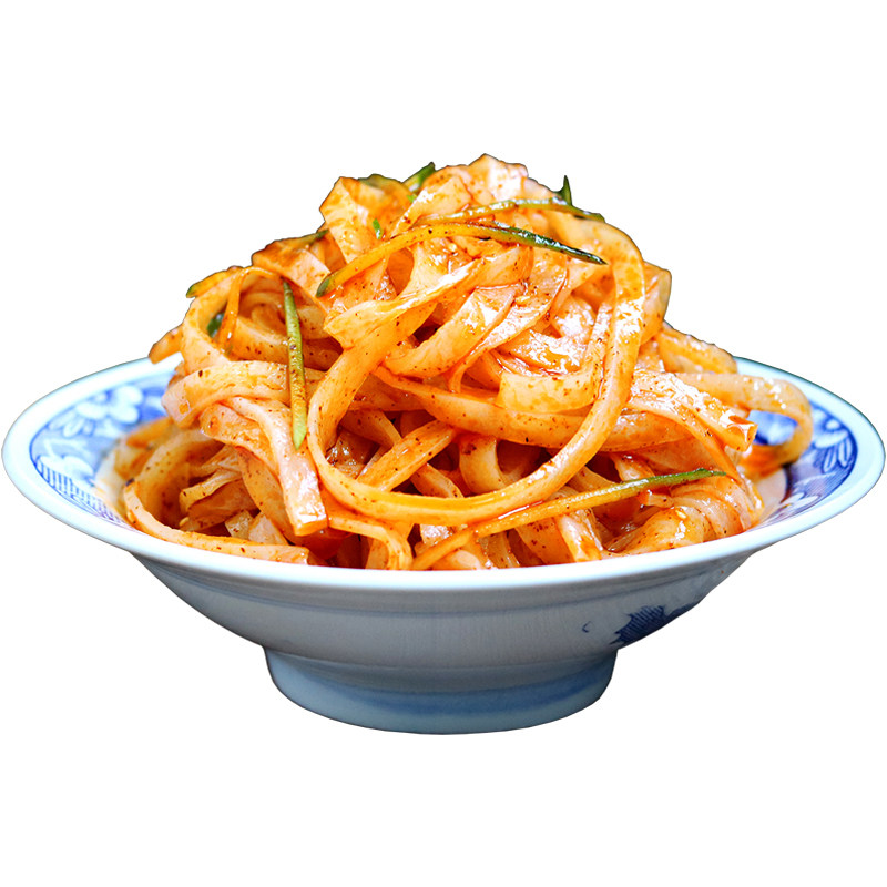 秦兜擀面皮陕西宝鸡岐山凉皮西安特产小吃酸辣味速食真空袋装包邮