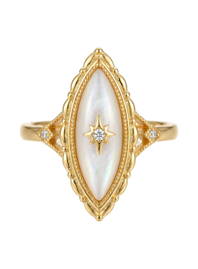 《星辰之眼》原创纯银贝母戒指