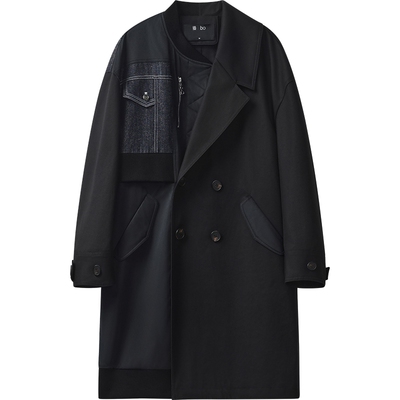 【播奥莱】播 bo 商场同款秋宽松拼接风衣外套BDR3FD2213