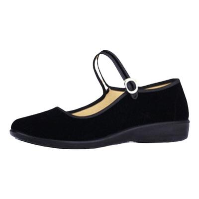 老北京布鞋大码平底黑色女单鞋