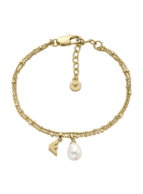 【自营】Armani阿玛尼珍珠系列手链女金色多股甜美气质小众送女友