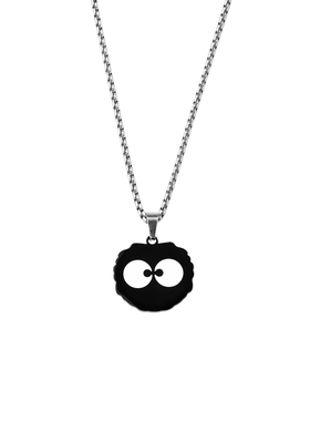 可爱小煤球项链男女小众个性吊坠