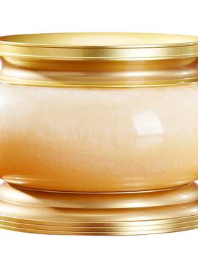 圆通佛具黄玉粉金供具套装家用