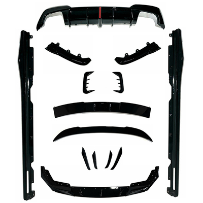 vten改宝马3系亮黑前唇侧裙后唇