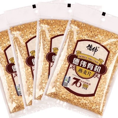 德伟有机生燕麦片农家300g非即食