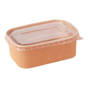 一次性饭盒打包盒食品级餐盒可微波炉加热牛皮纸外卖碗专用便当盒