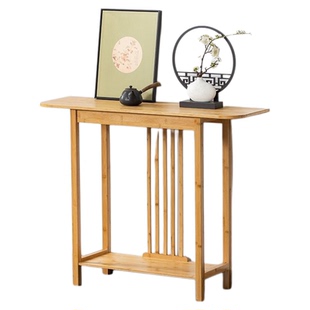 玄关桌中式窄条案非实木长条几客厅置物架简约案桌家用展示台复古