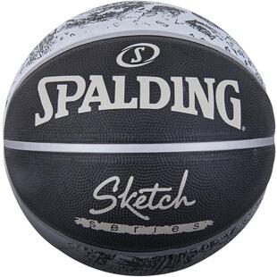 Spalding斯伯丁官方素描印花橡胶篮球7号标准室外专业篮球84-447Y