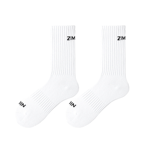 MENXX黑白纯棉袜子男长筒袜高帮抗菌防臭吸汗秋冬学院风男士长袜