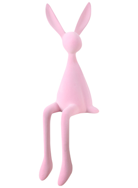 坐姿长耳兔子摆件客厅玄关装饰品