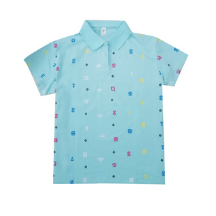 有领短袖t恤女印花带领妈妈体恤宽松 翻领运动polo衫大码女装夏装