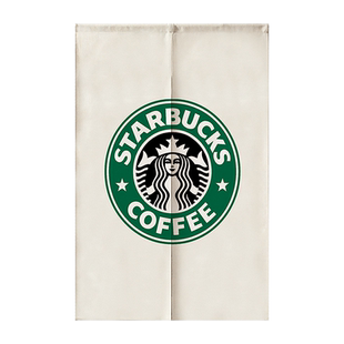 定制logo图门帘店铺商用奶茶店厨房餐饮隔断帘半遮挡布帘厕所帘子