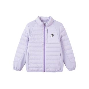 亚瑟士儿童羽绒服2025冬季新款男童拼接弹力外套女童轻薄保暖童装