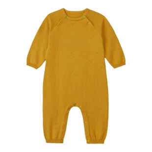 有机棉羊绒婴童薄款针织肩开连体衣爬行服婴儿宝宝 A类标准保暖