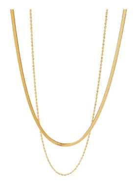 甜美女款双层叠戴锁骨链