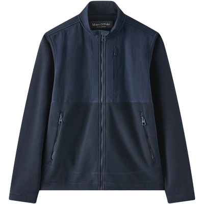 Marc O'Polo/MOP冬季新款简约拼接百搭立领宽松抓绒夹克男士外套