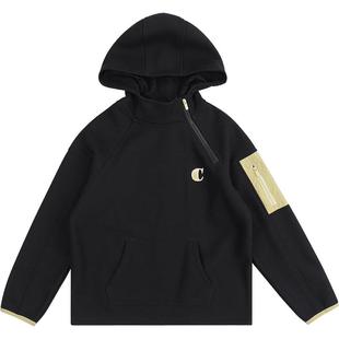 Cunyi纯一良品童装男童卫衣秋冬新款中大童加绒潮酷连帽宽松上衣