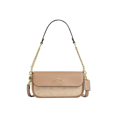 COACH/蔻驰官方 奥莱款Hailey 20女士单肩斜挎手提包法棍包CAN94