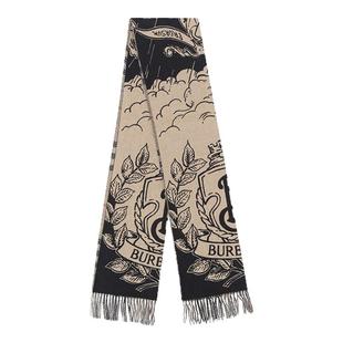 BURBERRY男女同款双面两用流苏保暖围巾210x50cm 81093741