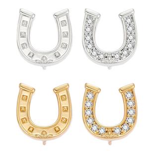 明星同款babama好事系列马蹄耳钉女马年耳饰情人节礼物耳饰男款